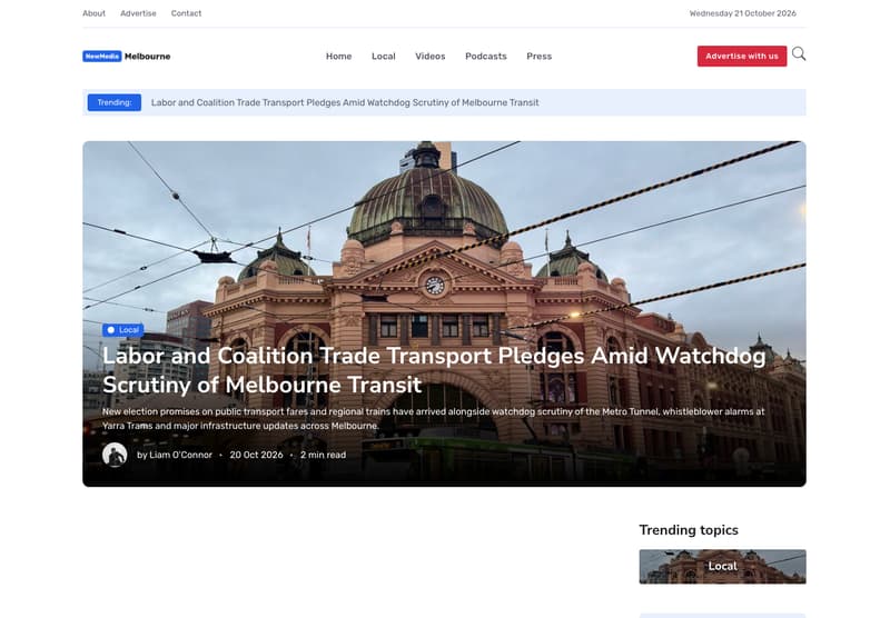 The NewMedia Melbourne home page