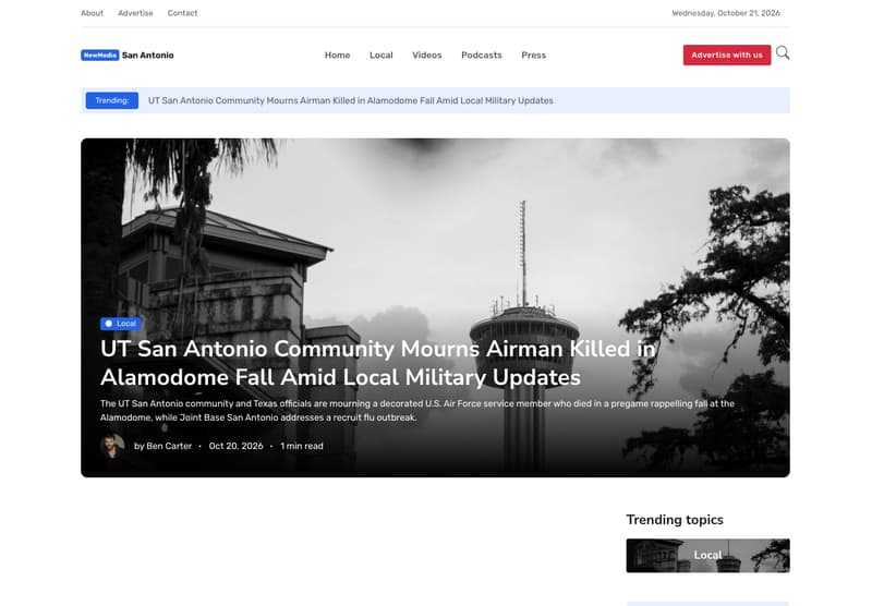 The NewMedia San Antonio home page